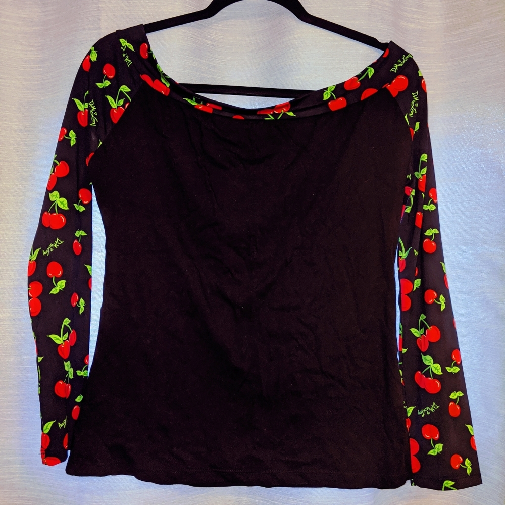 Long sleeve off the shoulder top